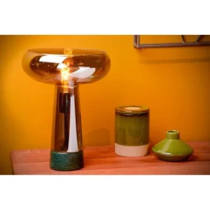 Lampea Lampe De Table Vintage En Verre Fumé Ø 28 Cm 15
