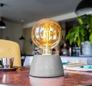 Junny Lampe Dôme En Béton Gris Fabrication Artisanale 10