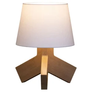 Britop Lighting Lampe En Bois Et Abat-jour Blanc 12