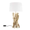 Maisons Du Monde Lampe En Bois Flotté Et Abat-jour En Coton H 55 Cm NIRVANA 22