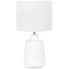 Maisons Du Monde Lampe En Céramique Blanche Et Abat-jour Crème 11