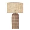 Maisons Du Monde Lampe En Céramique Terracota Quadrillée Et Abat-jour En Rabanne 22