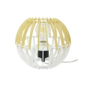C-Création Lampe En Lamelles De Bois Naturel Et Gris 14