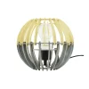 C-Création Lampe En Lamelles De Bois Naturel Et Gris 20