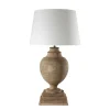Maisons Du Monde Lampe En Manguier Et Abat-jour En Coton Blanc H 90 Cm MONTAIGNE 20