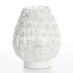 Lussiol Lighting Lampe En Métal Blanc H.25 Cm 8