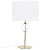 Maisons Du Monde Lampe En Métal Doré Et Verre Et Abat-jour écru 17