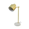 C-Création Lampe En Métal Doré, Socle En Marbre Blanc 22
