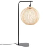 Maisons Du Monde Lampe En Métal Noir Abat-jour Rond En Bambou 19