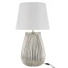 LANADECO Lampe Et Abat-jour Céramique Argent H82cm 17