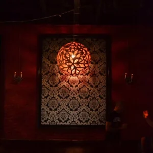 MOAROOM Lampe Floral Colorée 60cm Bambou Et Rose 16