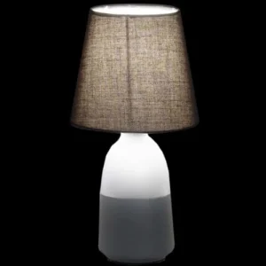 ITEM International Lampe Grise En Métal Et Lin 6
