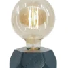 Junny Lampe Hexagone En Béton Bleu Pétrole Fabrication Artisanale 22