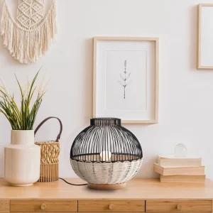 Lumisky Lampe Intérieur Rotin Noir H30CM 6