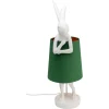 Kare Design Lampe Lapin En Polyrésine Blanche Et Abat-jour En Lin Vert H68 14