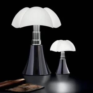 Martinelli Luce Lampe LED Argentée Avec Variateur H35cm 10