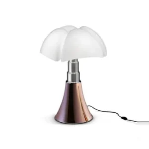 Martinelli Luce Lampe LED Argentée Avec Variateur H35cm 14