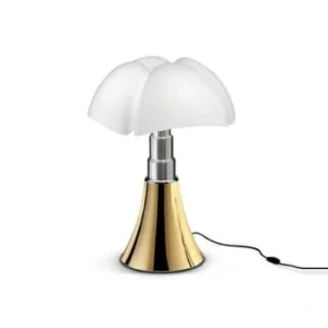 Martinelli Luce Lampe LED Argentée Avec Variateur H35cm 18