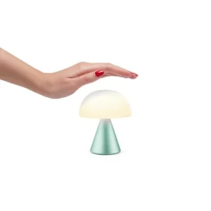 LEXON Lampe LED Portable Medium En Aluminium Bleu Céladon 10