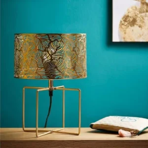 Jardideco Lampe Métal Ajouré Doré 12