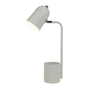 Decoratie Lampe Métal Avec Pot Crayons Blanc 12