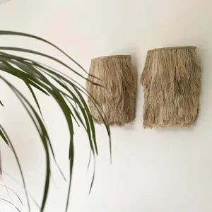 Bazar Bizar Lampe Murale En Fibres Naturelles D’abaca 9