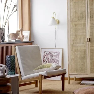 Bloomingville Lampe Murale En Lin Blanc 6