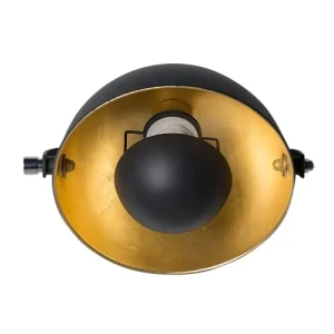 Beliani Lampe Murale Noire Et Dorée 12