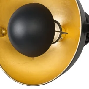 Beliani Lampe Murale Noire Et Dorée 16