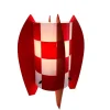 Gérard Lamy Lampe Ø 12 Cm Damier Rouge 20