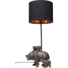 Kare Design Lampe Ours En Polyrésine Marron Et Abat-jour Noir 14