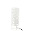 LANADECO Lampe Ronde Métal Blanc H70cm 19