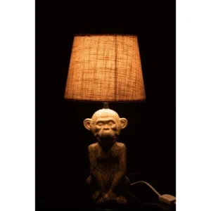 LANADECO Lampe Singe En Ciment Et Textile Beige H46m 9