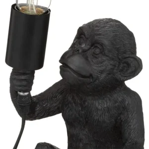Decoratie Lampe Singe Noir H24.5 7