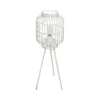 Signes Grimalt Lampe Sur Pied Blanche En Métal Patiné Or Transportable LED 22