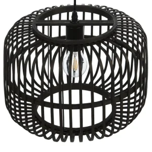 Beliani Lampe Suspendue En Bambou Noir 12