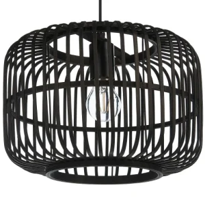 Beliani Lampe Suspendue En Bambou Noir 14