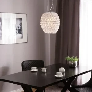 Beliani Lampe Suspension Argenté 10