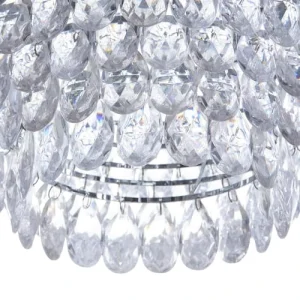 Beliani Lampe Suspension Argenté 12