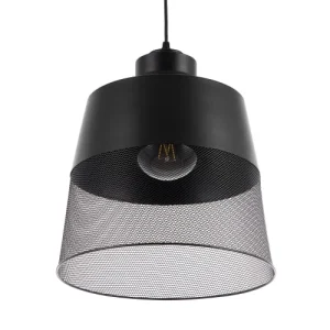 Beliani Lampe Suspension Noir 12