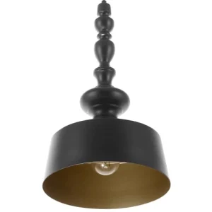 Beliani Lampe Suspension Noir 12