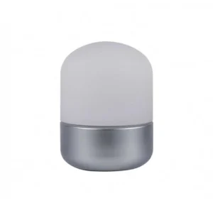 C-Création Lampe Tactile En Verre Opaque Et Métal Argent 12