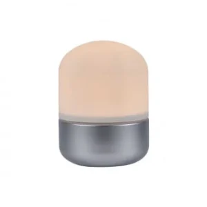 C-Création Lampe Tactile En Verre Opaque Et Métal Argent 16