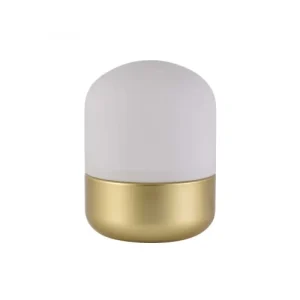 C-Création Lampe Tactile En Verre Opaque Et Métal Doré 10