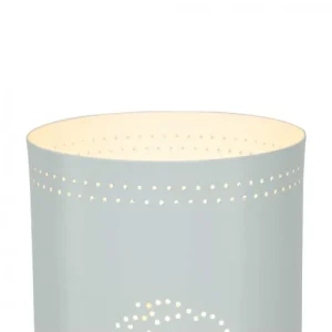 C-Création Lampe Tactile Motif Chien En Métal Perforé Blanc 16