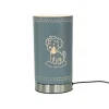 C-Création Lampe Tactile Motif Chien En Métal Perforé Gris Bleu 20