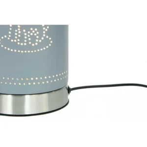 C-Création Lampe Tactile Motif Chien En Métal Perforé Gris Bleu 14