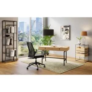 Kare Design Lampe Visage En Acier Et Abat-jour En Coton Marron 9