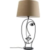 Kare Design Lampe Visage En Acier Et Abat-jour En Coton Marron 8