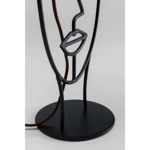 Kare Design Lampe Visage En Acier Et Abat-jour En Coton Marron 11